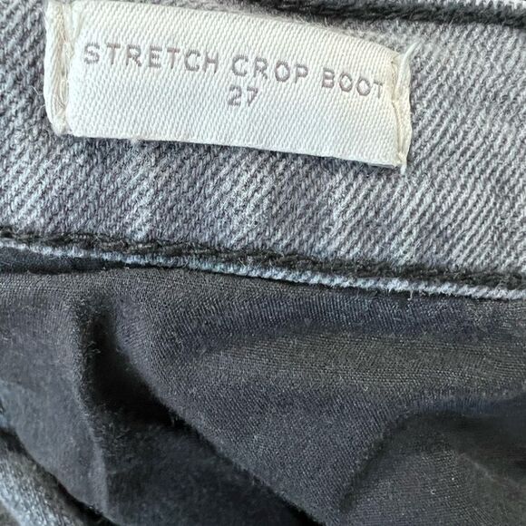 PacSun Stretch Crop Boot cut jeans high waist Black wash size 27 - Picture 11 of 16